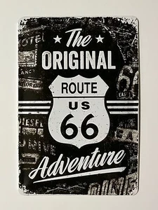Route 66 The Original Adventure - Tin Metal Wall Sign - Bild 1 von 1
