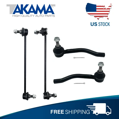 4 pcs Front Outer Tie Rod Ends + stabilizer links for NISSAN MURANO, PATHFINDER - Image 1 of 4