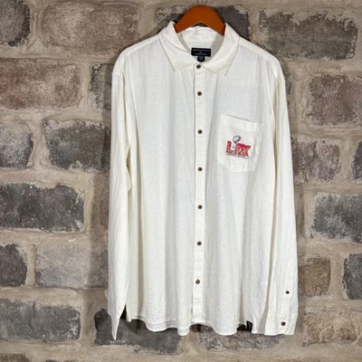 Camisa con botones XXL Margaritaville Island Reserve Super Bowl LVIII Nueva Orleans Foto 1 de 4