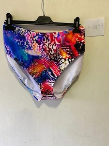 Star by Julien Macdonald High Waist Bikini Bottoms Multicoloured UK 22 (FSS4-7) - Picture 1 of 4