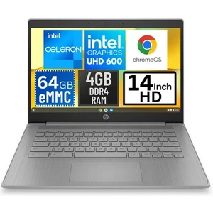 HP Chromebook 14a-ne0013dx 14" HD computer portatile Intel Celeron N4120 4 GB RAM 64 GB eMMC - Foto 1 di 6