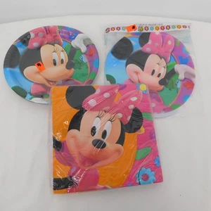 Lot of Disney Mickey Mouse Clubhouse Party Supplies Napkins Plates Banner Minnie - Picture 1 of 7