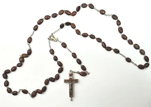 Vintage Rosary Spina Christi Beads Terra Catacombe Relic Reliquary Crucifix Rome - Picture 1 of 6