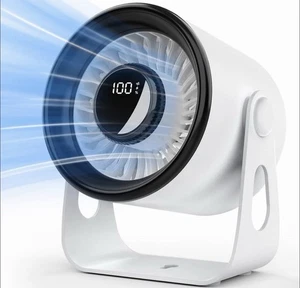 Desk Fans Small Quiet, 100 Speeds Rechargeable Fan Portable, 4000mAh Battery - Picture 1 of 9