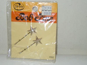 De colección Goody BOB PINS ESTRELLA DORADA cantidad 2 horquillas #692 Nuevo de Lote Antiguo - Imagen 1 de 3