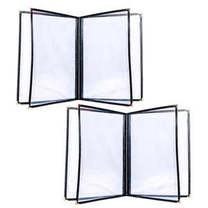Copri Menù Ristorante 8,5 X 11 Pollici, 4 Pagine 8 Visualizzazioni Impermeabile e Plastica Trasparente M - Foto 1 di 12