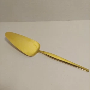 VTG Stanley Roberts Gold Tone Pie Cake Server - Picture 1 of 5