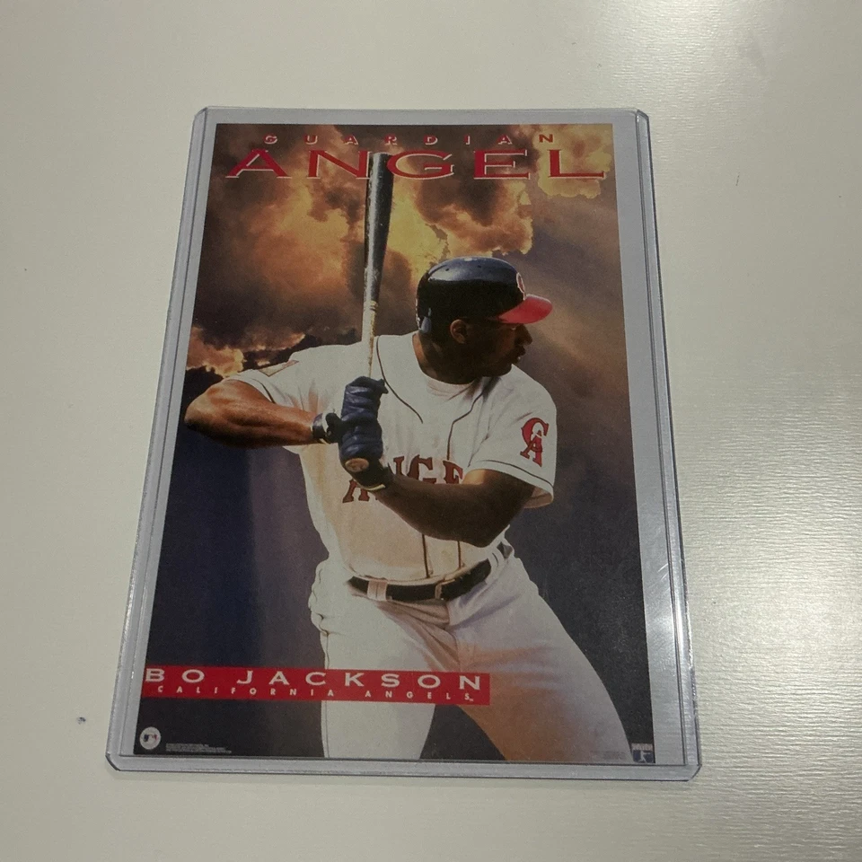 Vintage 1994 Bo Jackson Promo Poster Card Guardian Angel Angels 4 X 6 VERY RARE - Image 1 of 4