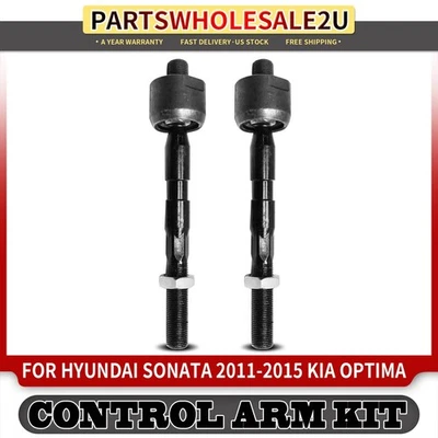 2Pcs Front Inner Tie Rod End for Kia Optima 2011-2016 Hyundai Sonata 2011-2015 - Image 1 of 4