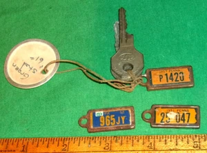 (3) Mini PA License Plates Disabled American Veterans Keychain w/Keys 61 Stude! - Picture 1 of 7