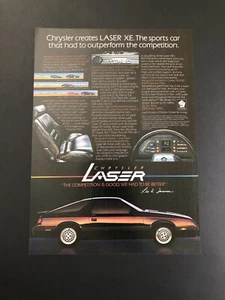 1984 CHRYSLER LASER ORIGINAL VINTAGE PRINT AD ADVERTISEMENT PRINTED - Picture 1 of 1