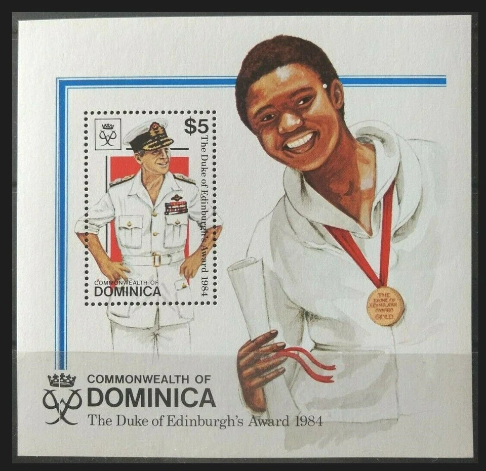 060.SELO DOMINICA 1984 M/S THE DUKE OF EDINBURGH'S AWARDS. MNH - Imagem 1 de 1