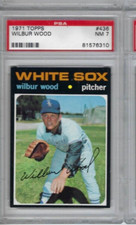 1971 Topps baseball card #436 Wilbur Wood, Chicago White Sox graded PSA 7