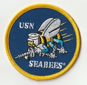 U.S. NAVY - SEABEES - OFFICIALLY LICENSED IRON ON PATCH - Picture 1 of 1