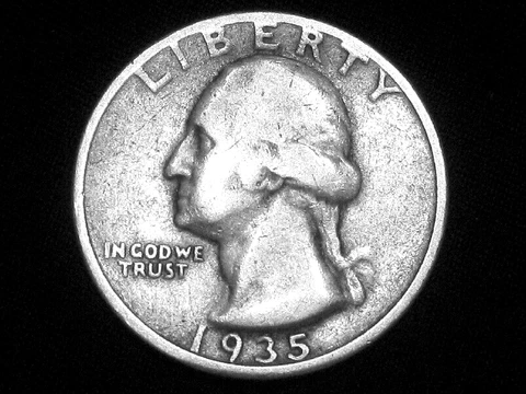 1935-D Washington Quarter --- Fine +++ Cover