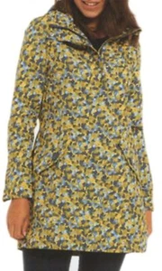 Bedruckter Regenmantel wasserdicht atmungsaktive Jacke versteckte Kapuze Damen Parka - Bild 1 von 2