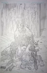 "Haunt Original Art By Tone Rodriguez inedito Auto Art 11"x17" - Foto 1 di 1