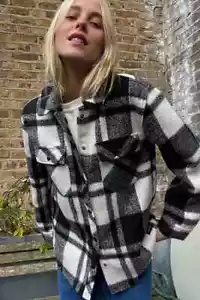 BDG Urban Outfitters Monochrome Black and White Check Jacket Size S FREE UK P&P - Picture 1 of 4