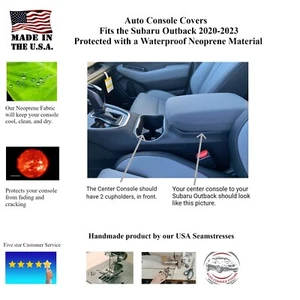 Neoprene Center Console Cover fits the Subaru Outback &Legacy 2020-2025 (SOBNEO) - Picture 1 of 11