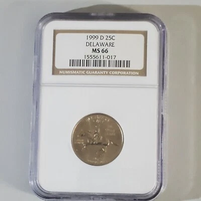 1999-P Delaware Quarter NGC MS-66 - Image 1 of 4