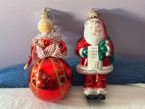 Weihnachtsschmuck 2er Set Glas Mr & Mrs Claus Santa's Best PO7967 - Bild 1 von 8