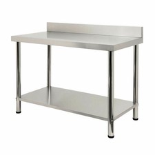 Arbeitstisch mit Aufkantung Edelstahl Küchentisch Edelstahltisch Gastro Tisch DE