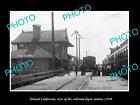 Old Large Historic Photo Orland California Railroad Depot Station C1920 1