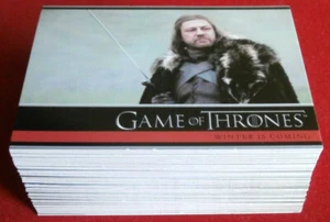 GAME OF THRONES - Season 1 - Complete Base Set (72 cards) - Rittenhouse 2012 - Picture 1 of 12