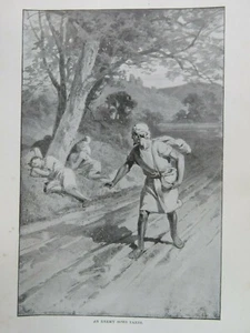 Orig. Grabado cristiano de 5,75x8 de 1905: cizaña de coser parábola de la maleza - Imagen 1 de 2