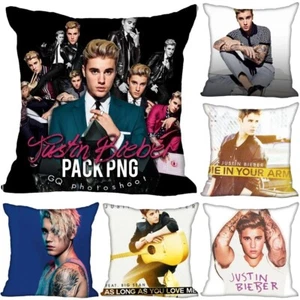 Justin Bieber Pillowcase Birthday Gift Pillow Case Cotton Cover Christmas Decor