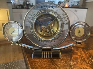 antique 1930 German designer HANS LUFFT art deco WEATHER STATION barometer - Picture 1 of 12