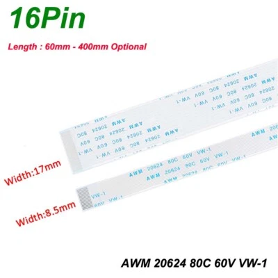 16Pin FFC Flexible Ribbon Cable Flat Wires Pitch 0.5/1mm PCB Board Transmission - Image 1 of 4
