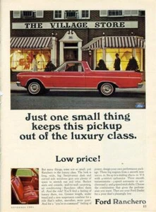1965 Ford PRINT AD 1966 Ranchero "...hält diesen Pickup aus der Luxusklasse." - Bild 1 von 1
