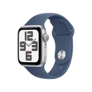 Apple Watch SE 2nd Gen 40 mm Silver w/ Denim Sport Band – New - Picture 1 of 8