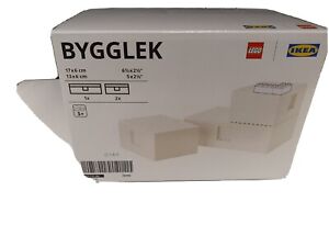 IKEA LEGO "BYGGLEK" Schachtel mit Deckel Aufbewahrung 26x18x12 cm NEU & OVP 
