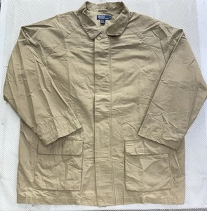 Polo Ralph Lauren Trench Coat Men’s 2XL Khaki Designer Logo Rain Jacket Button - Picture 1 of 7