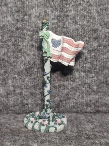 Ivy & Innocence 1997 Flag Figurine 05091 Long May It Wave NEW WITHOUT BOX - Picture 1 of 12