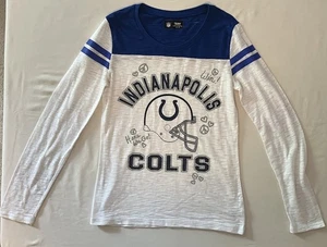 Indianapolis Colts NFL Long Sleeve Shirt Girls 12-14 Blue White - Picture 1 of 6