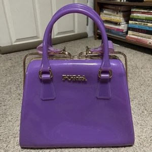 FURLA JUICY lila CANDY BAG HANDTASCHE MADE IN ITALY JELLY PVC GUMMI - Bild 1 von 16