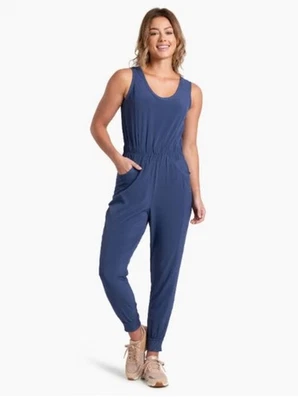 Mono Kuhl Para Mujer-X Azul Marino Sin Mangas Atlético Jogger Puño Bolsillos Ligeros Foto 1 de 4