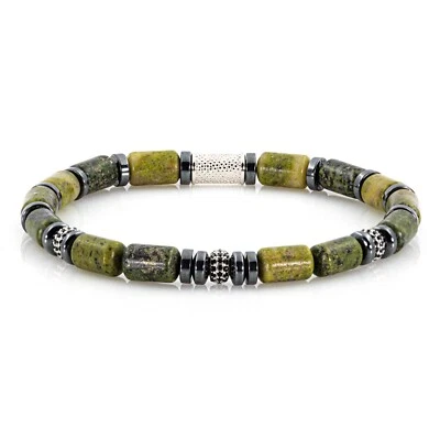 Chlorite 925 Sterling Silber Armband Bracelet Perlenarmband 6mm Zirkon Silver - Bild 1 von 4