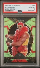 2023 Panini Select WWE Concourse Neon Green Prizm /75 Hulk Hogan #59 PSA 10 SSP