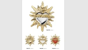 Cuore votivo, ex voto, grazia ricevuta in resina cm 16 x 13 Made in Italy - Picture 1 of 1