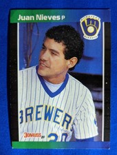 1989 Donruss Milwaukee Brewers Baseball Card #575 Juan Nieves 