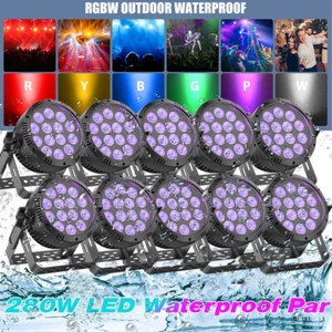 UKING 14x20W RGBWA Waterproof IP65 LED Par Light DMX Outdoor Stage Garden Light - Picture 1 of 18