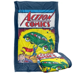 Superman Action No. 1 Silky Touch Super Soft Throw Blanket, 36"x58" - Picture 1 of 7