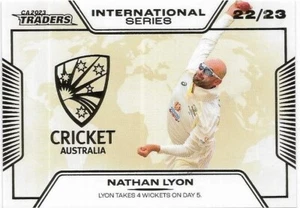 2023 / 24 Cricket Traders International Album card (ISA04) Nathan LYON 33/50 - Picture 1 of 1