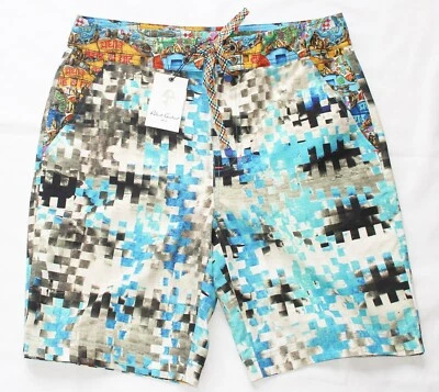 New ROBERT GRAHAM Board Shorts SUPER VOLCANO Men 32 Small S Geometric Swim Trunk Foto 1 de 4