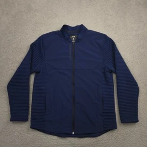 Under Armour Golf Full Zip Jacket Mens XL Blue ColdGear Style 1360510 FW22 - Picture 1 of 15