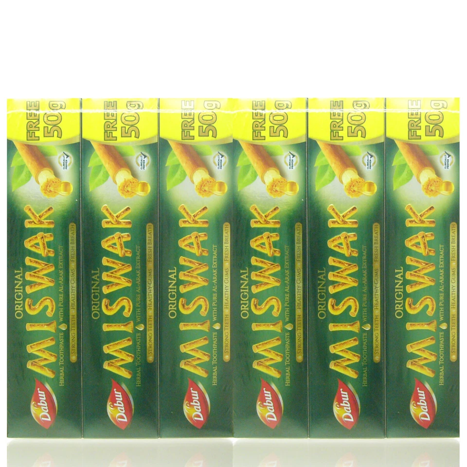 (21,52 EUR/kg) Dabur herbal toothpaste Miswak 1020 g - 6 x 170 g toothpaste new original packaging - Image 1 of 1